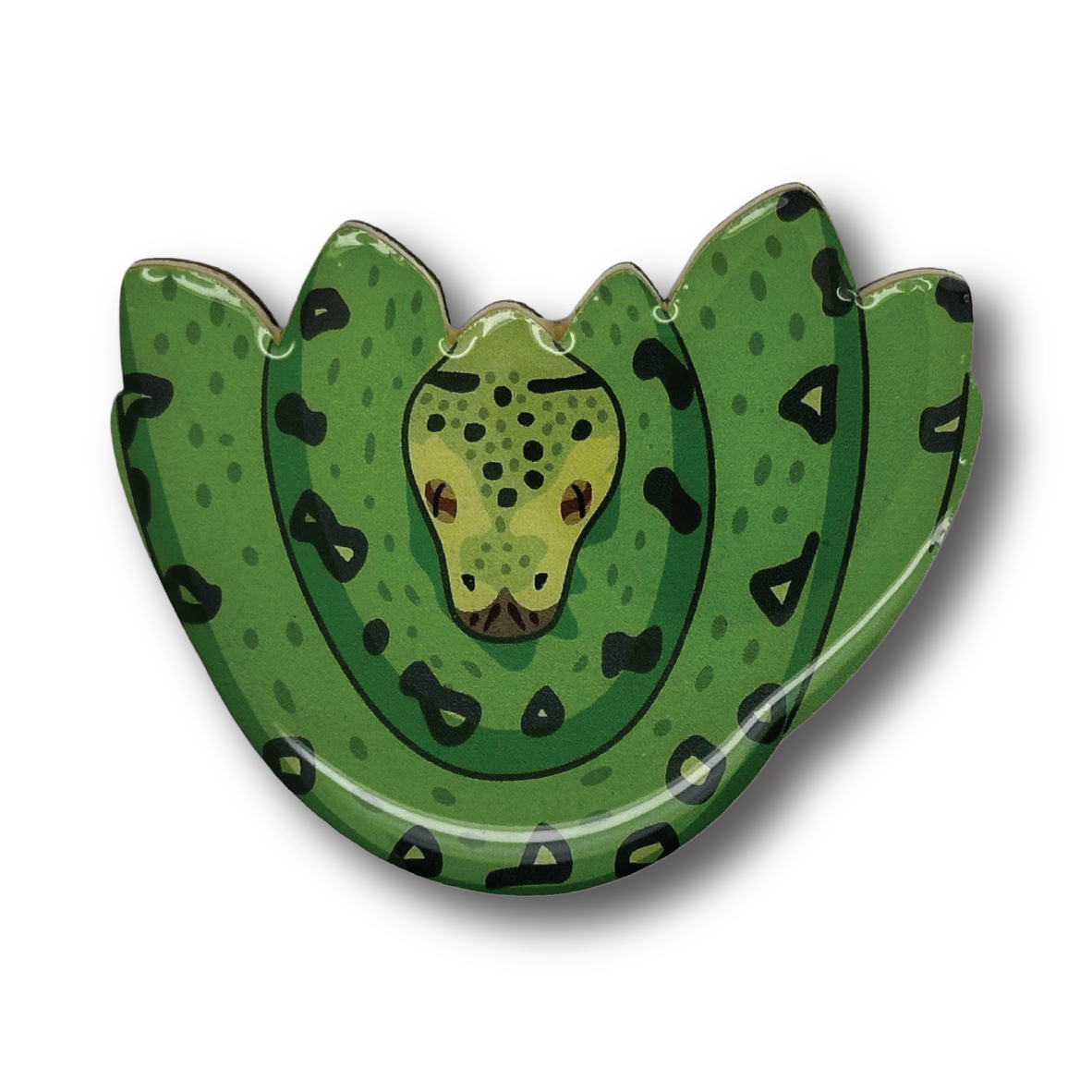 Green Tree Python Brooch