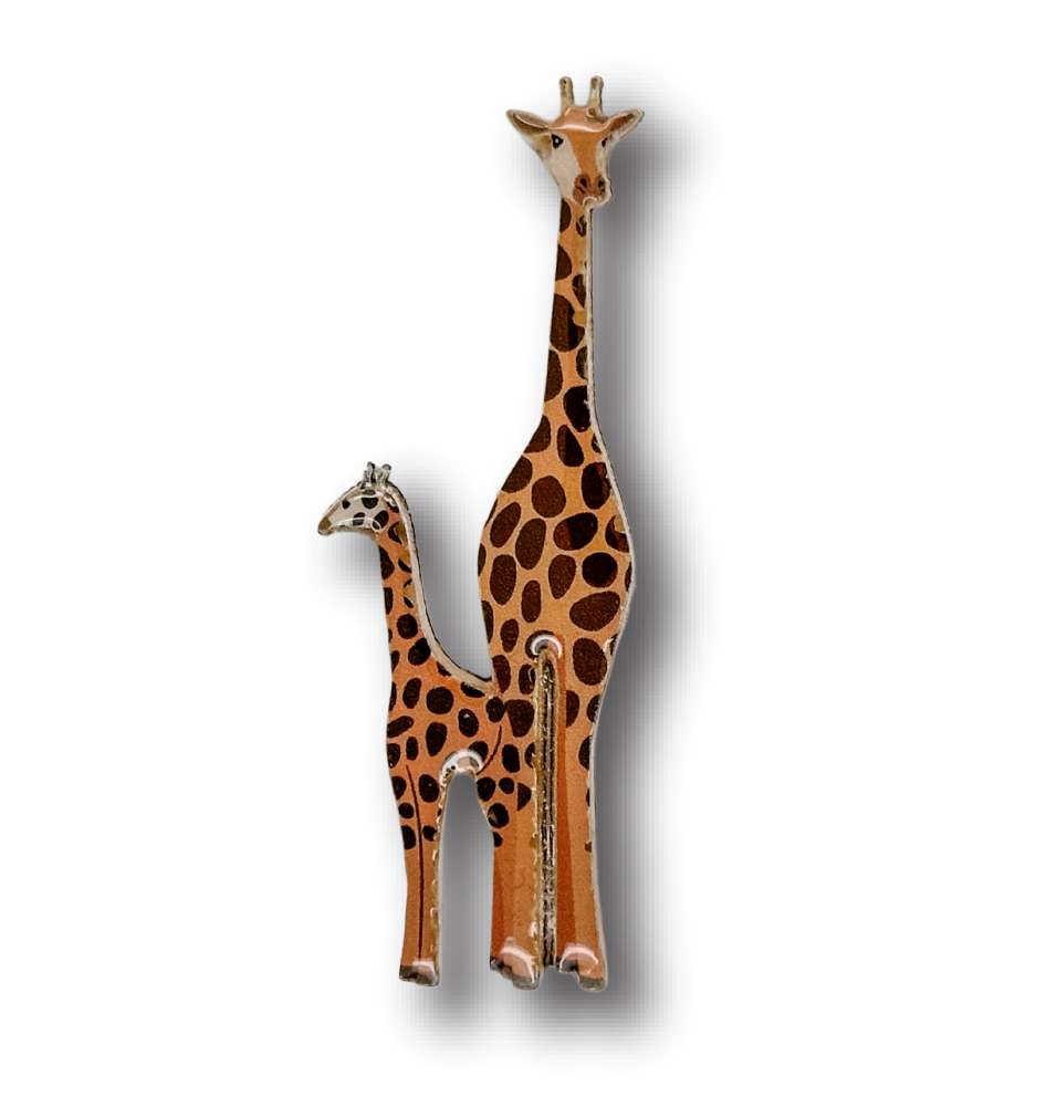 Giraffe (III) (Mum & Calf) Brooch