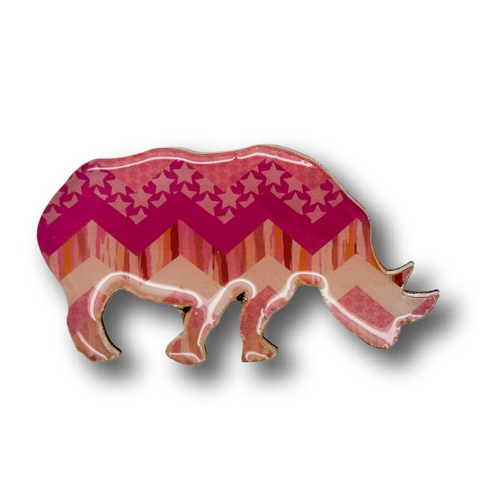 Rhino (Design) Brooch