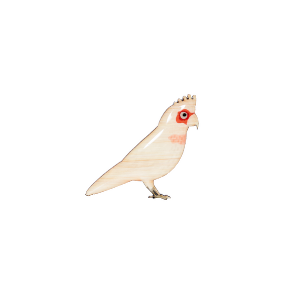 Cockatoo - Long-billed Corella Brooch