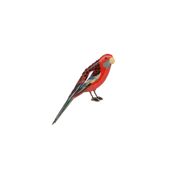 Parrot - Crimson Rosella Brooch