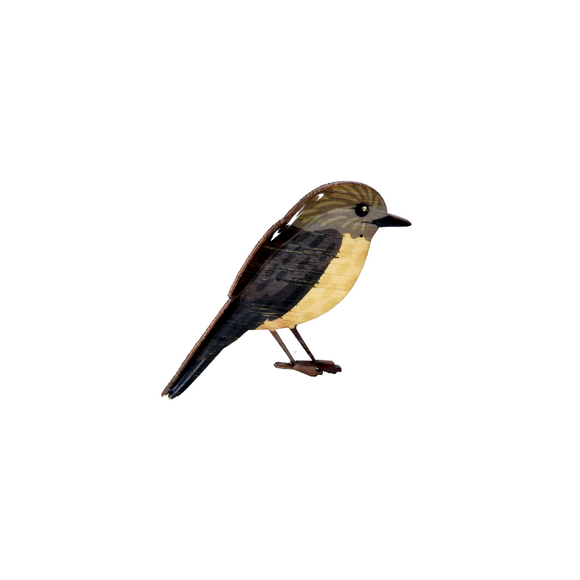 Robin - Eastern Yellow Robin Brooch