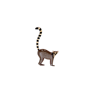 Lemur - Ring-tail Lemur Brooch