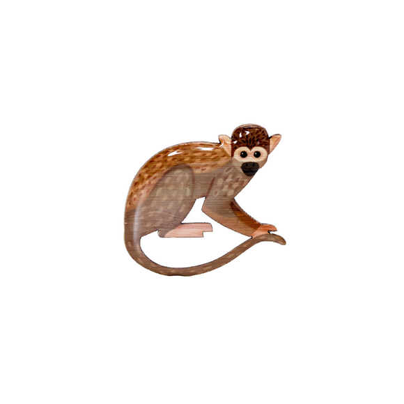 Monkey - Squirrel Monkey Brooch