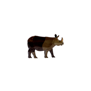 Rhino - Greater One-Horned Rhino Brooch